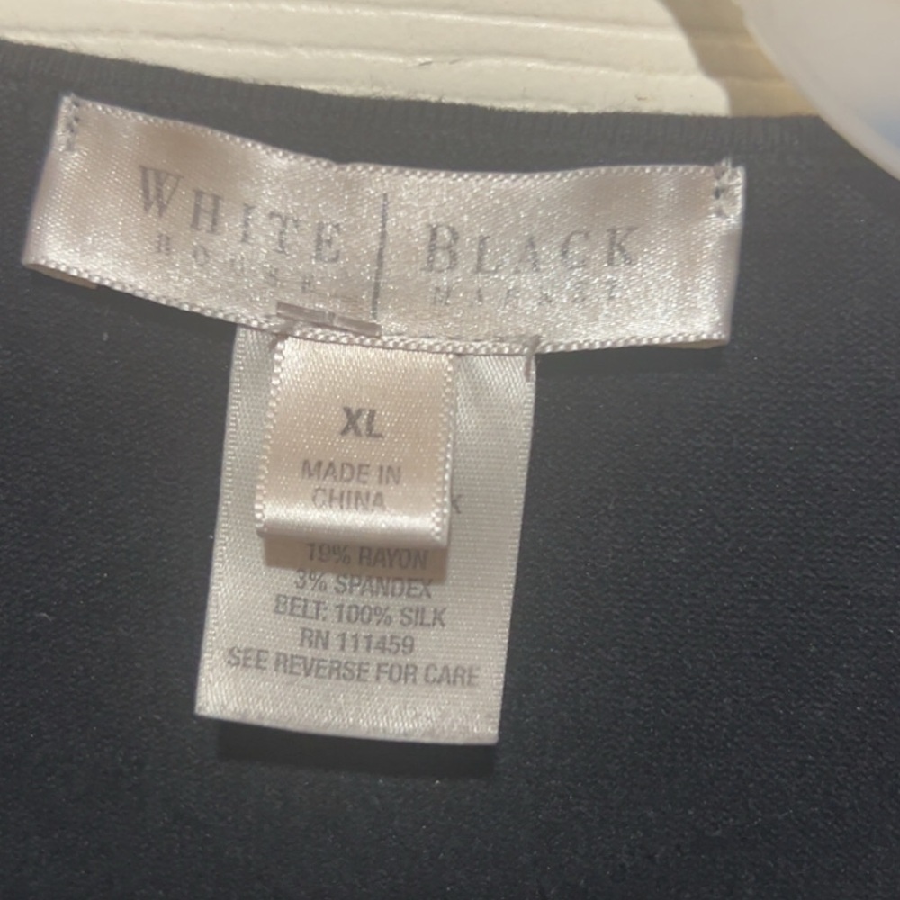 White House, Black Market Silk Black lace cardigan with ruffles Size: XL #lace - Picture 4 of 7